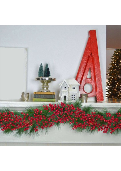 3 Adet 6.39FT Kırmızı Berry Noel Çelenk, Şömine Dekorasyonu Için Esnek Yapay Berry Çelenk (Yurt Dışından) fırsatları