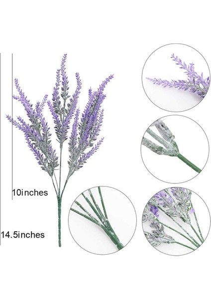 Yapay Lavanta Çiçekleri 16 Adet Sahte Bitkiler ile Sahte Plastik Düğün Buket Masa Centerpieces Ev Dekor Için (Yurt Dışından) modelleri
