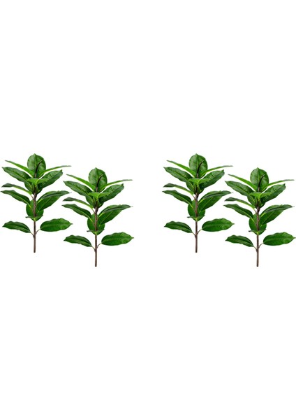4 Adet Sahte Muz Ağacı Tropikal Monstera Yaprağı Sahte Kaplumbağa Büyük Palmiye Yaprakları Fern Sahte Yeşil Çalılar Çalılar Yeşillik Dekor (Yurt Dışından)