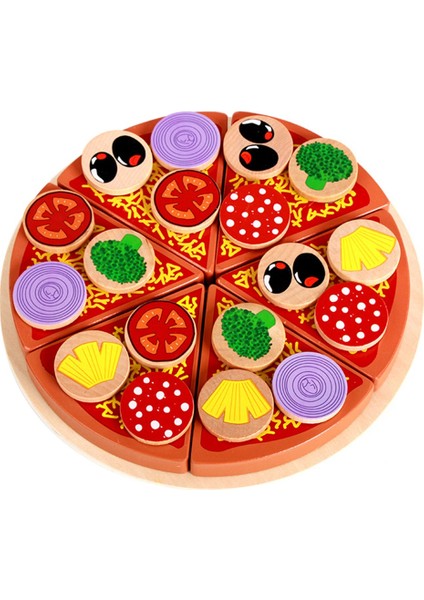 Simülasyon Ahşap Kesim Pizza Sebzeleri, Mutfak Yemek Oyuncak, Uygulamalı Yetenek Rol Yapma Oyunu, Çocuk Eğitici Oyuncak, Bebek Hediyesi (Yurt Dışından)