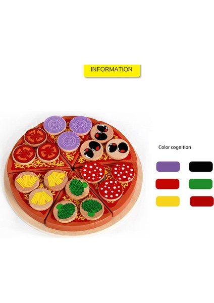 Simülasyon Ahşap Kesim Pizza Sebzeleri, Mutfak Yemek Oyuncak, Uygulamalı Yetenek Rol Yapma Oyunu, Çocuk Eğitici Oyuncak, Bebek Hediyesi (Yurt Dışından)