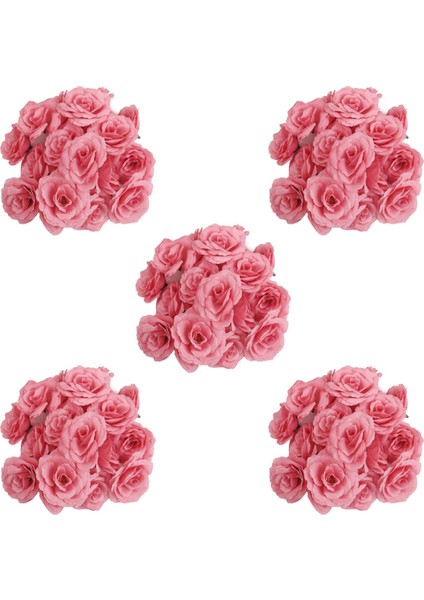 100 Adet Yapay Gül Çiçek Baş Corolla Dıy Düğün Dekorasyon Çapı 65MM - Pembe (Yurt Dışından)