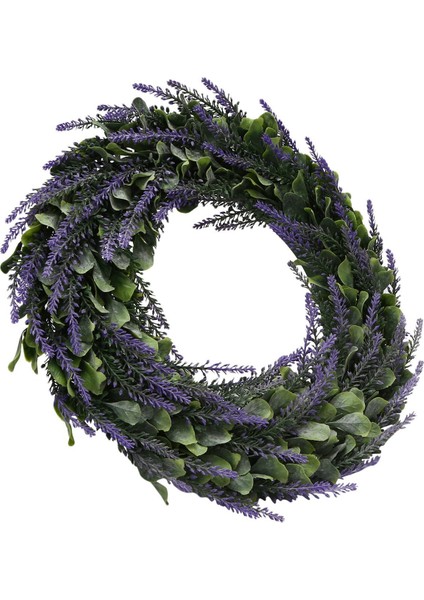 5x Yapay Çelenk, Kapı Çelengi 17 Inç Lavanta Bahar Çelengi Ön Kapı Için Yuvarlak Çelenk, Ev Dekorasyonu (Yurt Dışından)