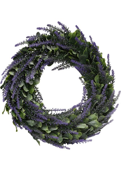5x Yapay Çelenk, Kapı Çelengi 17 Inç Lavanta Bahar Çelengi Ön Kapı Için Yuvarlak Çelenk, Ev Dekorasyonu (Yurt Dışından) modelleri