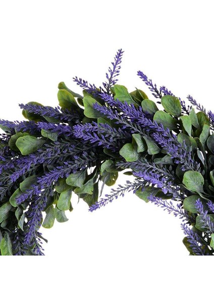 5x Yapay Çelenk, Kapı Çelengi 17 Inç Lavanta Bahar Çelengi Ön Kapı Için Yuvarlak Çelenk, Ev Dekorasyonu (Yurt Dışından) fırsatları