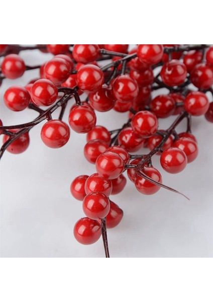 60 Adet Yapay Kırmızı Meyveler Sahte Çiçekler Meyve Berry Kaynaklanıyor El Sanatları Çiçek Buketi Düğün Için Yılbaşı Ağacı Dekorasyon (Yurt Dışından) modelleri