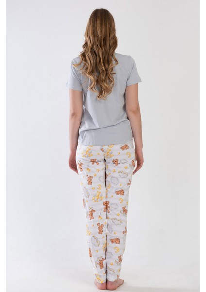 Pamuklu Kadın Kısa Kol Pijama Takım