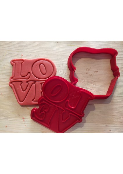 Love Yazılı Kurabiye Kalıbı( 2 Parça) modelleri