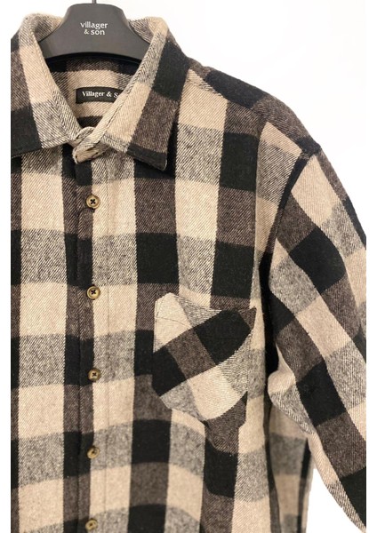 Oduncu Ekose Gömlek 2180 5/bej