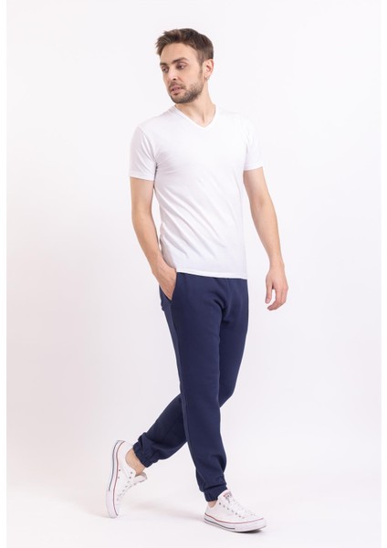 Vs Erkek 3 Iplik Altı Lastikli Eşofman 21K-017 Lacivert