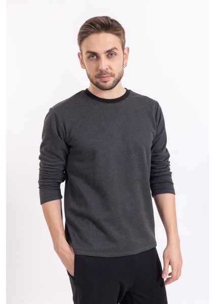 Vs Erkek O Yaka U.kol Pijama Takımı Antrasit Siyah modelleri