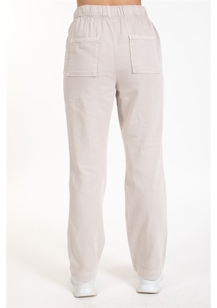 Mj Lastikli Bagcıklı Kanvas Pantolon Taş modelleri