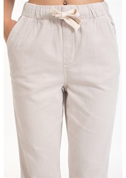 Mj Lastikli Bagcıklı Kanvas Pantolon Taş fırsatları