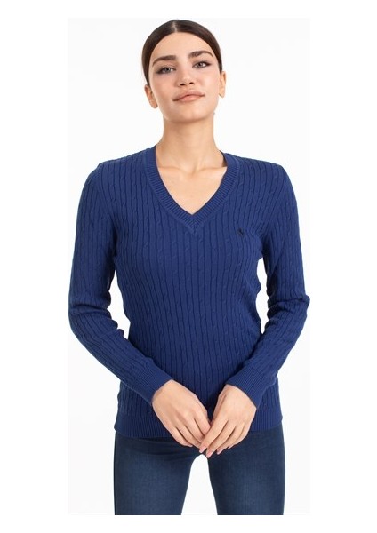 Vs Bayan V Yaka Saç Örgü U.kol Bluz 21 110 Lacivert fiyatları