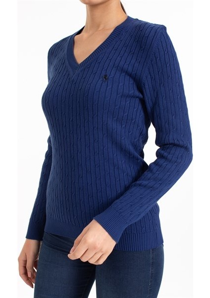 Vs Bayan V Yaka Saç Örgü U.kol Bluz 21 110 Lacivert fırsatları