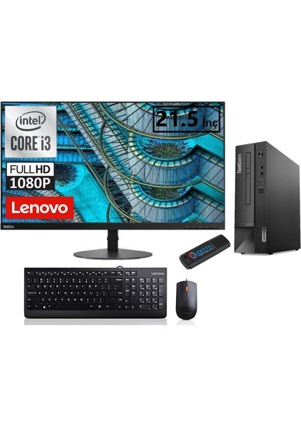 Thınkcentre Neo 50S Sff Intel Core I3 12100 8gb 256GB M.2 Nvme SSD WINDOWS11PRO 21.5 Fhd Slim Masaüstü Bilgisiyar SFFN11SX002VTX37+ZETTAUSBBELLEK