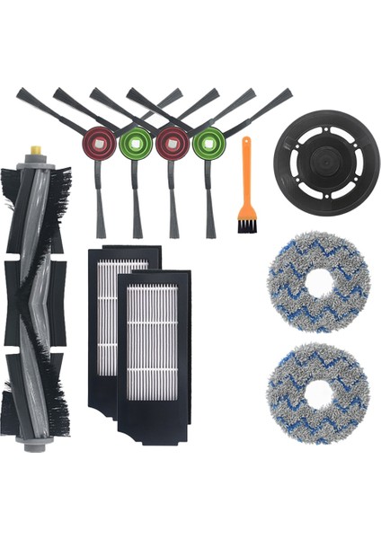 Ecovacs T10 Turbo Süpürge Parçaları Ana Fırça Yan Fırça Filtre Temizleme Fırçası Aksesuarı (Yurt Dışından)