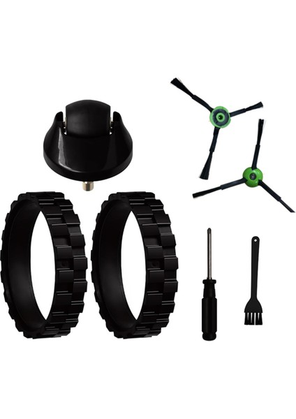 Irobot Roomba Için I3 I3 + I4 I6 I6 + I7 I8 E5 E6 E7 J7 7550 3550 3150 5150 6198 7150 Ön Tekerlek Tekeri Yan Fırçalar (Yurt Dışından)