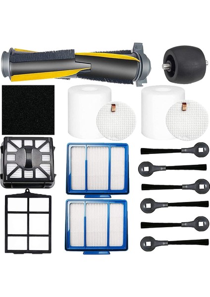 Shark Iq R101AE RV1001AE R101 RV1001 Birincil/filtreler, Yan Fırçalar Rulo Fırçalar Köpük Keçe Filtre Tekerlek Aksesuarları (Yurt Dışından)