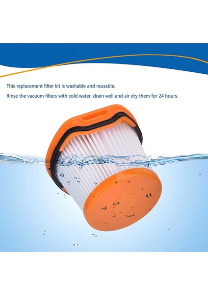 Shark Wandvac Sistemi Için 4 Paket Yedek Vakum Filtresi WV360 WS620 WS630 WS632 WS632BLBRN WS632GDBRN, Parça XFFWV360 (Yurt Dışından)