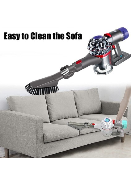 Dyson V7 V8 V10 V11 Elektrikli Süpürge Aksesuarları Yukarı Üst Meme Fırça Toz Giderme Yumuşak Kıl Fırça Kafası 180 Derece (Yurt Dışından) indirimleri