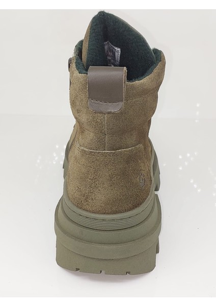Brunellpo 3Pr Haki Süet Deri Comfort Casual Tarz Erkek Bot