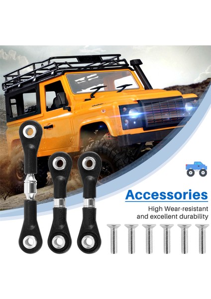 Adet Direksiyon Bağlantı Çubuğu Servo Çubuk Tamiya Tt-02 TT-02T TT02 TT02T 1/10 Rc Araba Yükseltme Parçaları Aksesuarları, Gümüş (Yurt Dışından)
