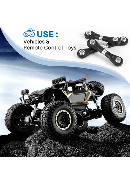 Adet Direksiyon Bağlantı Çubuğu Servo Çubuk Tamiya Tt-02 TT-02T TT02 TT02T 1/10 Rc Araba Yükseltme Parçaları Aksesuarları, Gümüş (Yurt Dışından)