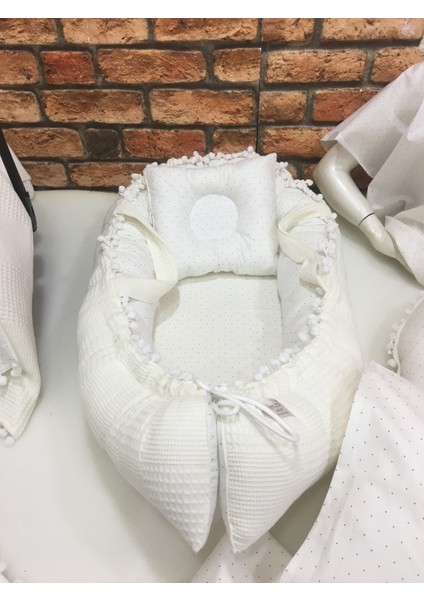 Krem Çok Amaçlı Babynest , Puset Örtüsü ve Minderi , Alt Açma ve Battaniye, Nevresim Takımı 15'li Set fırsatları