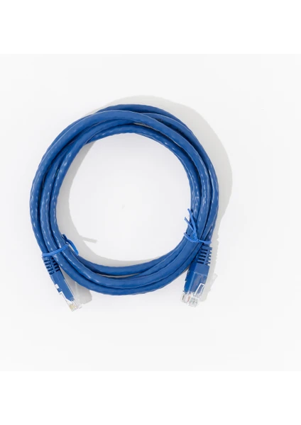 Cat6 Utp Patch Kablo, Ethernet Kablosu, 1gbit Hızında Veri Iletimi, Internet Kablosu, Mavi, 2mt