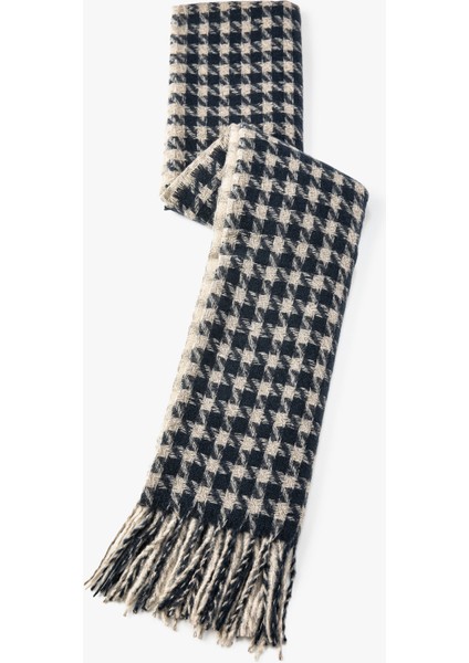 Kazayağı Desenli Atkı Püsküllü