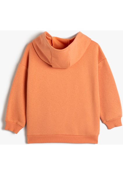 Oversize Kapşonlu Sweatshirt Mantar Baskılı Şardonlu fiyatları