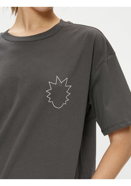 Rick And Morty Tişört Baskılı Kısa Kollu Bisiklet Yaka fırsatları