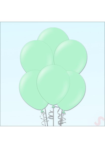 Açık Yeşil Pastel Balon, 30CM x 10 Adet