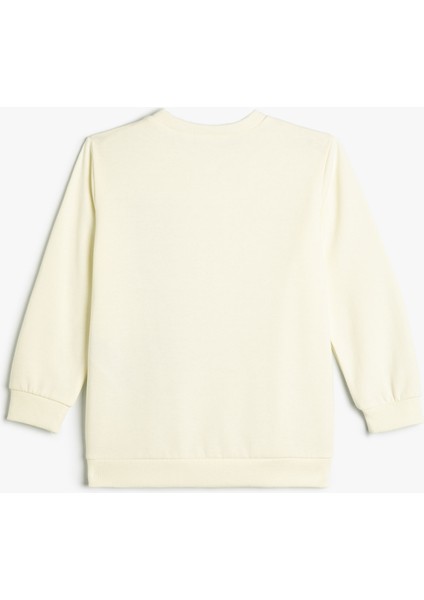 Sweatshirt Kaykay Baskılı Uzun Kollu Bisiklet Yaka Şardonlu fiyatları