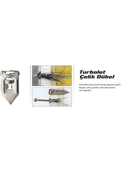 Turbolet Çelik Dübel 28 mm Kısa 20 Adet