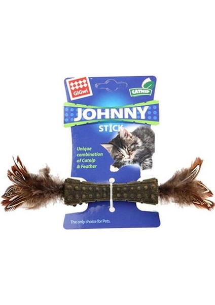 Johnny Stick Doğal Çift Taraflı Tüylü Kedi Oyuncağı