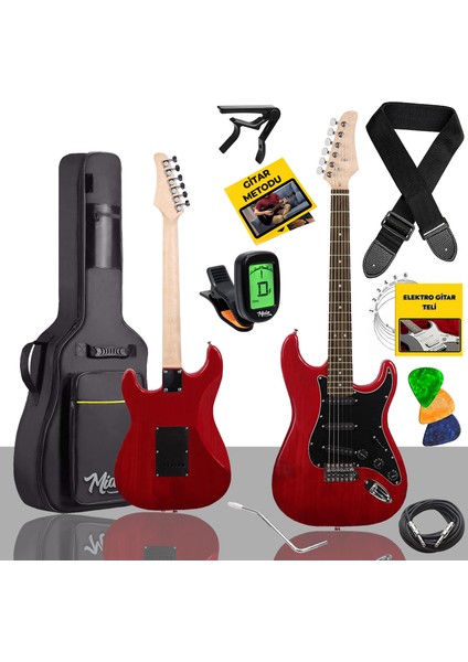 RPH-30RD Profesyonel Elektro Gitar (Çanta Askı Capo Tuner Pena Kablo Yedek Tel)