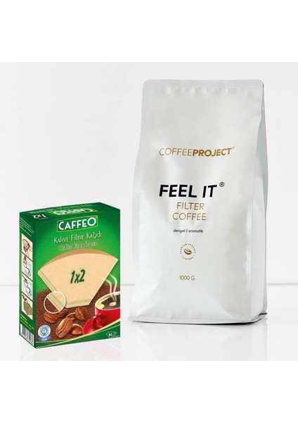 1 KG Filtre Kahve + Caffeo Filtre Kağıdı 1x2