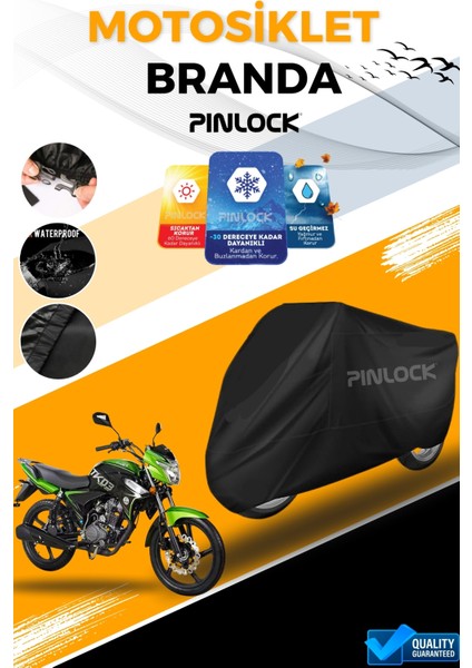 Kuba Tk 03 Su Geçirmez Siyah Motosiklet Brandası Miflonlu Kalın Premium Kumaş Clipsli