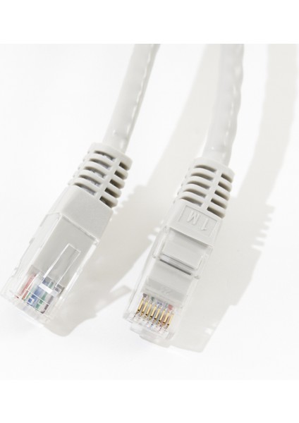 Cat6 Utp Patch Kablo, Ethernet Kablosu, 1gbit Hızında Veri Iletimi, Internet Kablosu, Gri, 1mt