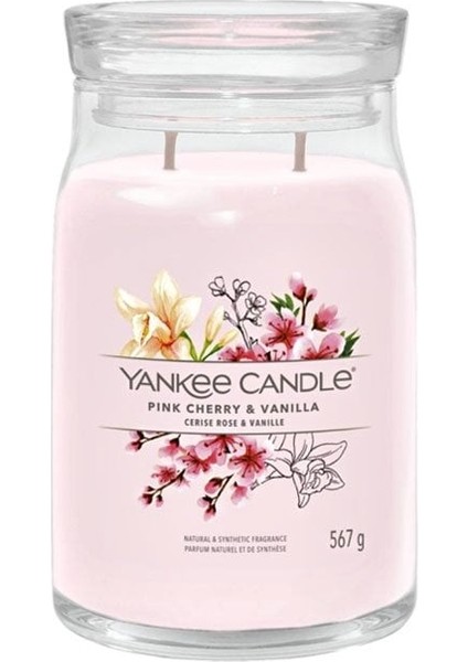 1629986E Büyük Mum Pink Cherry-Vanilla