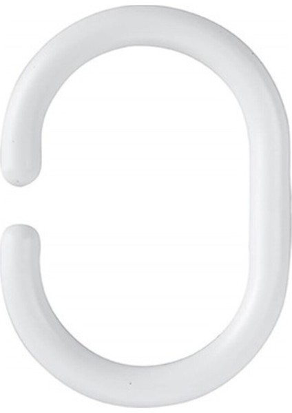 Banyo Duş Perde Halkası Kancası 12 Adet Perde Askısı