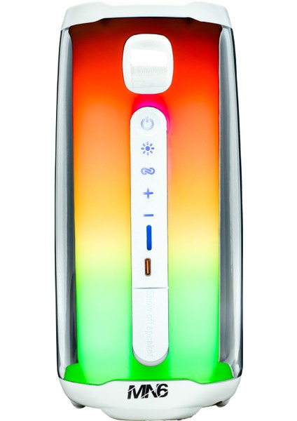 Pluse 5 Mikrofonlu Bluetooth Hoparlör/dekoratif Aydınlatma/led Işıklı Gece Lambası/360°ledli hoparlör/6 Saat Kesintisiz Oynatma/Taşınabilir Bluetooth Hoparlör