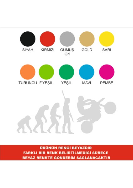 Motorcu Evrim Sticker