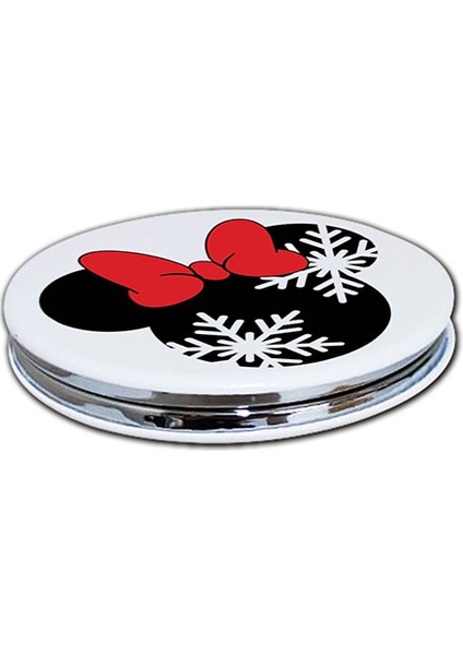 Yılbaşı Yeni Yıl Baskılı Ayna Yuvarlak Kişiye Özel Isim Baskılı Cep Aynası 7 cm (Kapaklı ve Büyüteçli) modelleri