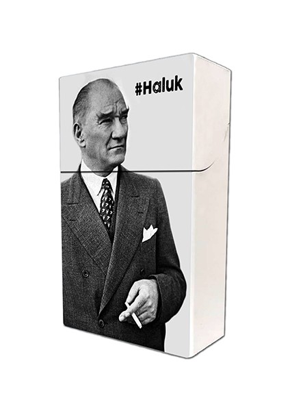Atatürk Baskılı Tabaka Kişiye Özel Isimli Sigara Kutusu/tabakası Standart Boy