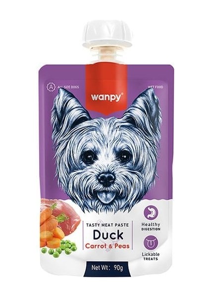 Taze Ördekli ve Havuçlu Et Ezmesi Doğal Köpek Ödülü 90 gr