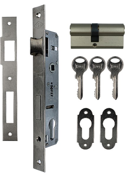 Kale 153 Standart Silindirli Daire Kilidi Dar Tip Nikel ( 20mm - 62mm )