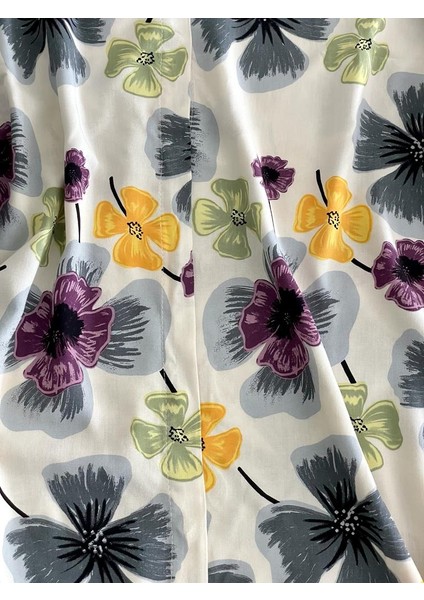 Çok Renkli Çiçekli Büyük Beden Tunik Gömlek modelleri